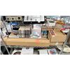 Image 1 : SHELF OF MODEL TRAIN LITERATURE, BOX OF O SCALE MODEL TRAIN TRACKS & BOX OF TRAINS CANADA