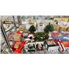 Image 2 : SHELF OF VARIOUS CHRISTMAS DECORATIONS, HOLIDAY TRAINS, ILLUMINATED SNOWMAN & MORE