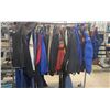 Image 1 : LARGE ASSORTMENT OF JACKETS, COVERALLS & VESTS (ASSORTED BRANDS & SIZES) **RACK NOT INCLUDED**
