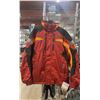 Image 3 : LARGE ASSORTMENT OF JACKETS, COVERALLS & VESTS (ASSORTED BRANDS & SIZES) **RACK NOT INCLUDED**