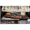 Image 8 : TACKLE BOX WITH CONTENTS & ASSORTED FISHING REELS