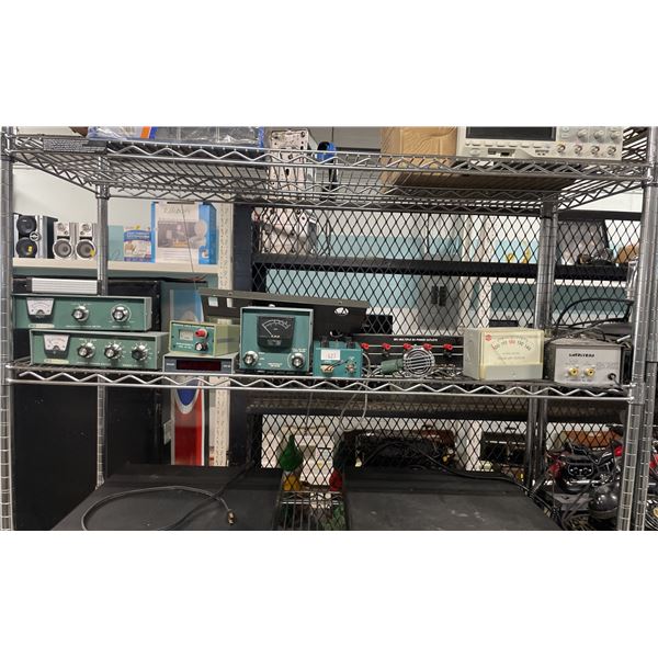 MFJ MULTIPLE DC POWER OUTLET, POWER-LINE MONITOR, AMERITRON RCS-4 COAX SWITCH, HEATHKIT HM-2102,