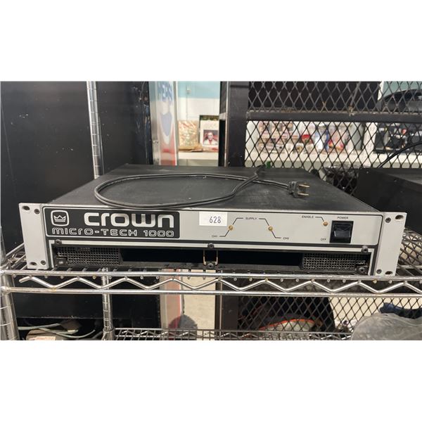 CROWN MICRO-TECH 1000 POWER AMPLIFIER WITH POWER CORD