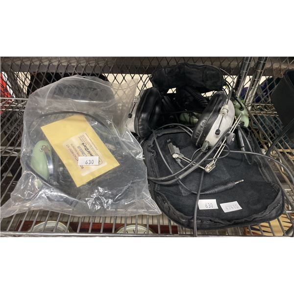 THREE PAIRS OF HEADSETS