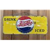 Image 1 : VINTAGE PORCELAIN PEPSI-COLA DOUBLE DOT ADVERTISING SIGN CIRCA 1940'S OR 1950'S