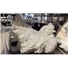 Image 4 : VULCAN SIZE 9 RUBBER BOOTS, GARDEN DECOR ITEMS - GNOMES, PUG STATUE, ROOSTER STATUE, METAL BENCH,