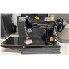 Image 2 : SINGER FEATHERWEIGHT 221 CAJ6-8 SEWING MACHINE WITH POWER CORD, HAND CONTROL & CASE