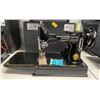 Image 2 : SINGER FEATHERWEIGHT 221 CAJ6-8 SEWING MACHINE WITH POWER CORD, HAND CONTROL & CASE