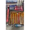 Image 2 : SHELF OF SCREWDRIVERS, COMBINATION WRENCHES, ALIGNMENT TOOL KIT & MORE