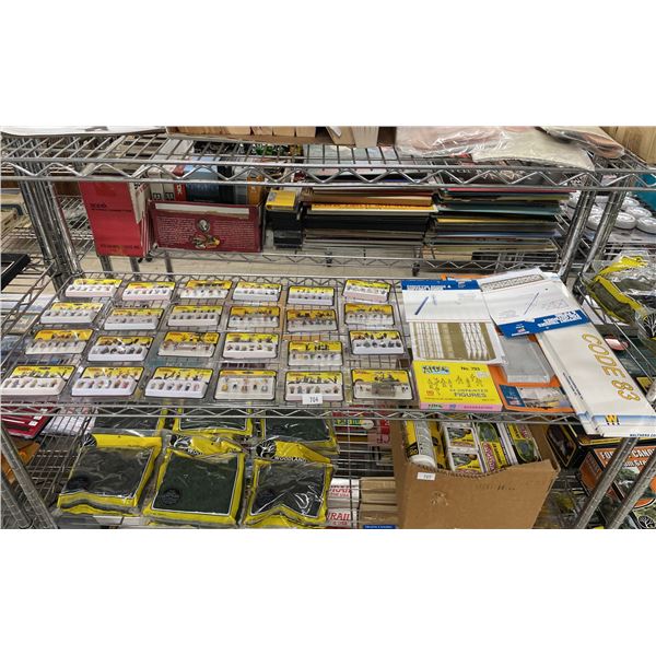 SHELF OF HO SCALE MODEL TRAIN SCENIC ACCESSORIES