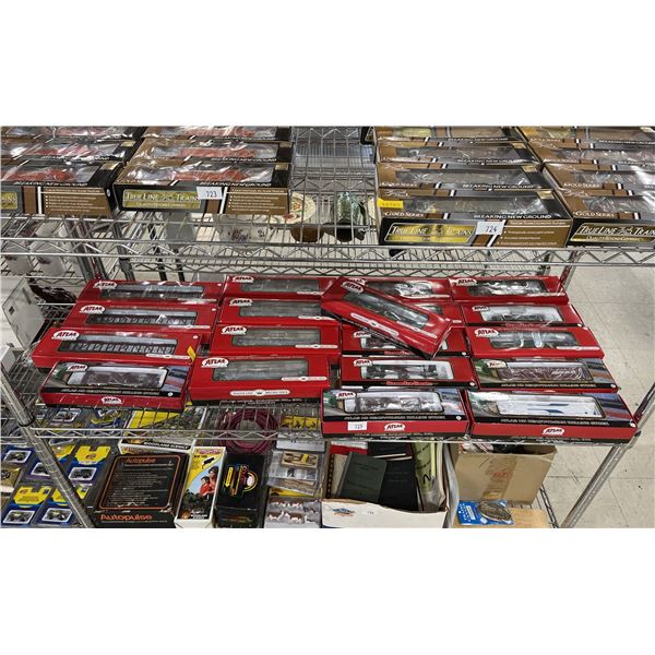 SHELF OF ATLAS HO SCALE MODEL TRAINS