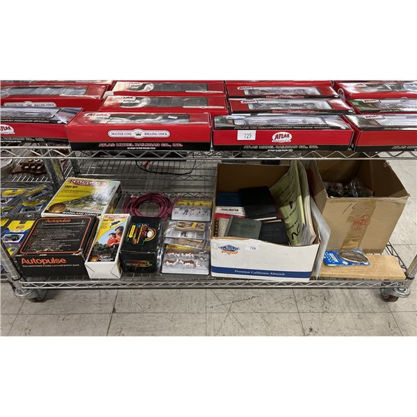 SHELF OF MODEL TRAIN SCENIC STRUCTURE ACCESSORIES, MODEL TRAIN MANUALS & MORE