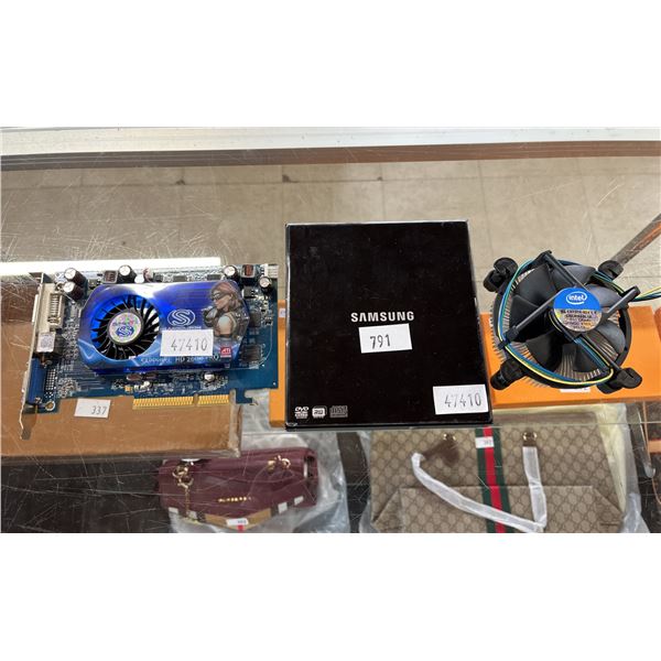 SAMSUNG EXTERNAL DVD WRITER, INTEL E97378 CPU HEATSINK & ATI RADEON SAPPHIRE 2060 GPU
