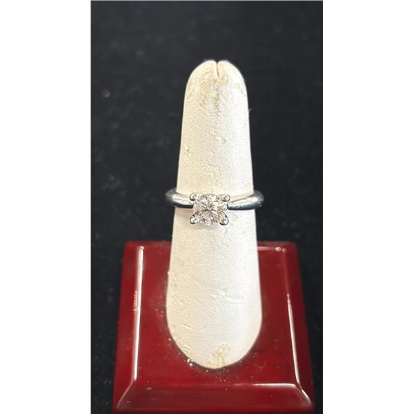 14K WHITE GOLD DIAMOND (1.0CT) SET LADIES RING 4.7 GRAMS WITH APPRAISED REPLACEMENT VALUE: