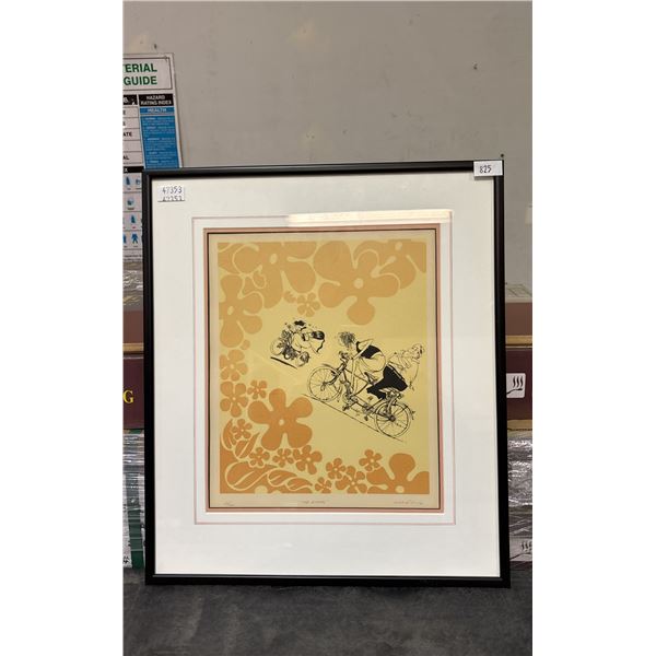 FRAMED LEP (66/100) BY LEN NORRIS TITLED "THE RIDERS" WITH COA 18" X 21"