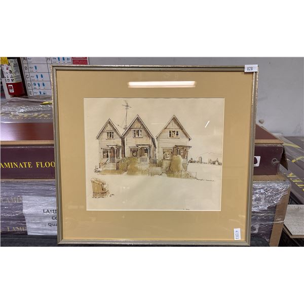 FRAMED ARTIST SIGNED PRINT 23" X 21"