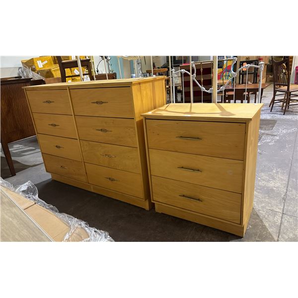 8-DRAWER DRESSER 48" X 16" X 37" & 3 DRAWER NIGHT STAND 25" X 16" X 29"