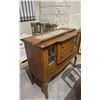 Image 3 : ANTIQUE DINING SUITE INCLUDING; TABLE WITH LEAVES (44" X 29.5"), 5 CHAIRS & SIDEBOARD (46" X 19" X