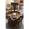 Image 6 : ANTIQUE DINING SUITE INCLUDING; TABLE WITH LEAVES (44" X 29.5"), 5 CHAIRS & SIDEBOARD (46" X 19" X