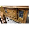 Image 7 : ANTIQUE DINING SUITE INCLUDING; TABLE WITH LEAVES (44" X 29.5"), 5 CHAIRS & SIDEBOARD (46" X 19" X