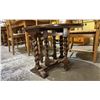 Image 2 : ANTIQUE BARLEY TWIST FOLD OUT END TABLE 30" X 24" X 21"
