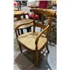 Image 1 : ANTIQUE WOOD & WICKER CHAIR
