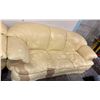 Image 3 : OFF-WHITE LEATHER SOFA & LOVE SEAT SET