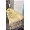 Image 4 : OFF-WHITE LEATHER SOFA & LOVE SEAT SET