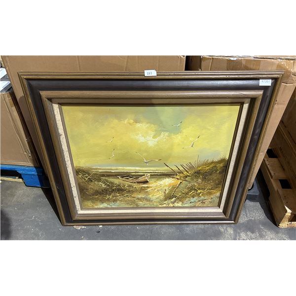 FRAMED ORIGINAL OIL ON CANVAS BY KARL NEWMAN 32" X 28"