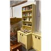 Image 2 : VINTAGE BOOKSHELF WITH 2-DOOR CABINET (30" X 22" X 81") & 2-DOOR 3-DRAWER PANTRY CABINET (36" X 16"