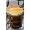 Image 2 : ANTIQUE ROUND 3-TIER SHELVING UNIT 23" X 23"