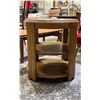 Image 3 : ANTIQUE ROUND 3-TIER SHELVING UNIT 23" X 23"