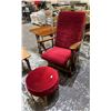 Image 1 : ANTIQUE ROCKING CHAIR WITH OTTOMAN