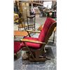 Image 3 : ANTIQUE ROCKING CHAIR WITH OTTOMAN