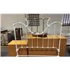 Image 3 : ANTIQUE DOUBLE SIZE BED FRAME WITH BRASS ACCENTS