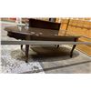 Image 2 : GLASS TOP COFFEE TABLE 49" X 21" X 15"