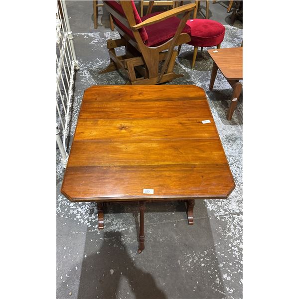 ANTIQUE FOLD OUT END TABLE 26" X 24" X 24"