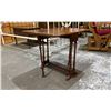 Image 2 : ANTIQUE FOLD OUT END TABLE 26" X 24" X 24"