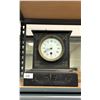 Image 1 : ANTIQUE BLACK MARBLE MANTLE CLOCK WITH KEY MADE IN PARIS
