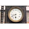 Image 2 : ANTIQUE BLACK MARBLE MANTLE CLOCK WITH KEY MADE IN PARIS