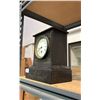 Image 3 : ANTIQUE BLACK MARBLE MANTLE CLOCK WITH KEY MADE IN PARIS