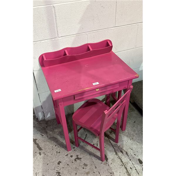 ANTIQUE CHILDREN'S DESK WITH CHAIR
