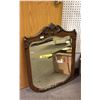 Image 1 : ANTIQUE SHIELD FRAMED MIRROR 25" X 32"
