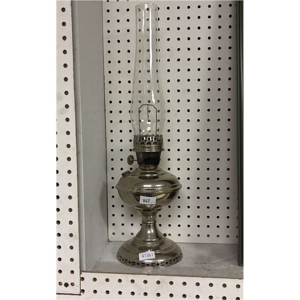 ANTIQUE OIL LANTERN 23"H