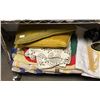 Image 3 : SHELF OF ASSORTED ITEMS INCLUDING; CUSHIONS, LINENS, HAIR BEAUTY SET & MORE