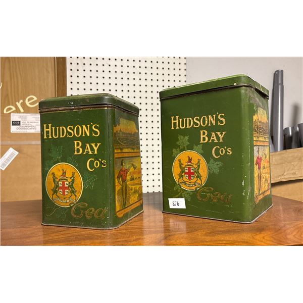 2 ANTIQUE HUDSON'S BAY CO'S TEA TINS