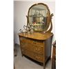 Image 1 : ANTIQUE 4-DRAWER VANITY 41" X 22" X 70" (CONTENTS NOT INCLUDED)