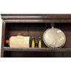 Image 1 : ASSORTED ANTIQUES INCLUDING; HOT WATER BOTTLE, BRASS BINOCULARS & GREEN & CO POTTERY JUG