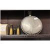 Image 3 : ASSORTED ANTIQUES INCLUDING; HOT WATER BOTTLE, BRASS BINOCULARS & GREEN & CO POTTERY JUG