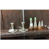Image 2 : ASSORTED ANTIQUES INCLUDING; CANDLE HOLDERS, NAPKIN RINGS & SALT & PEPPER SHAKERS